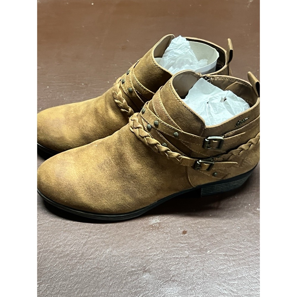Sugar Shoes SG-Tinworker Distressed Light Brown Ankle Boots Womens Size 11 - Picture 4 of 7